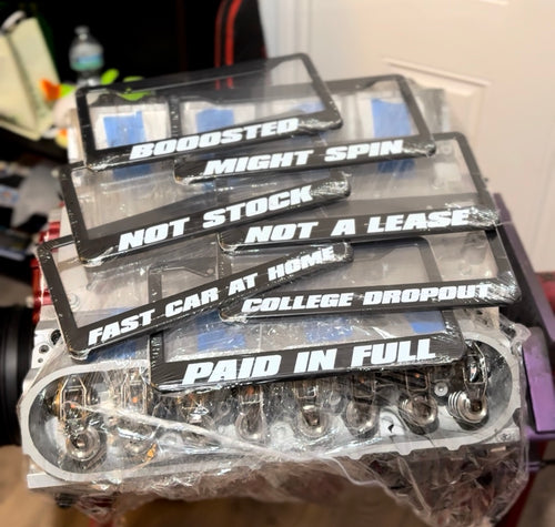 BOOOSTED – Black License Plate Frame